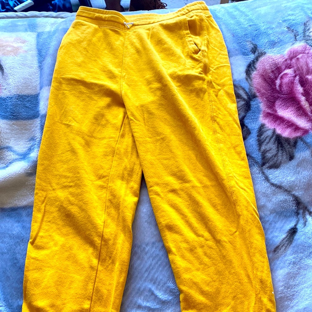 Yellow sweat pants